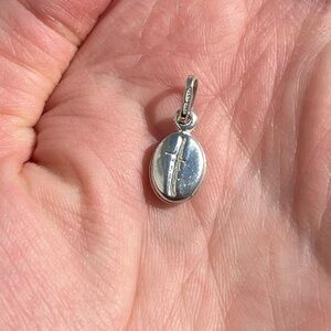 Sterling Silver Coffee Bean Charm or Pendant